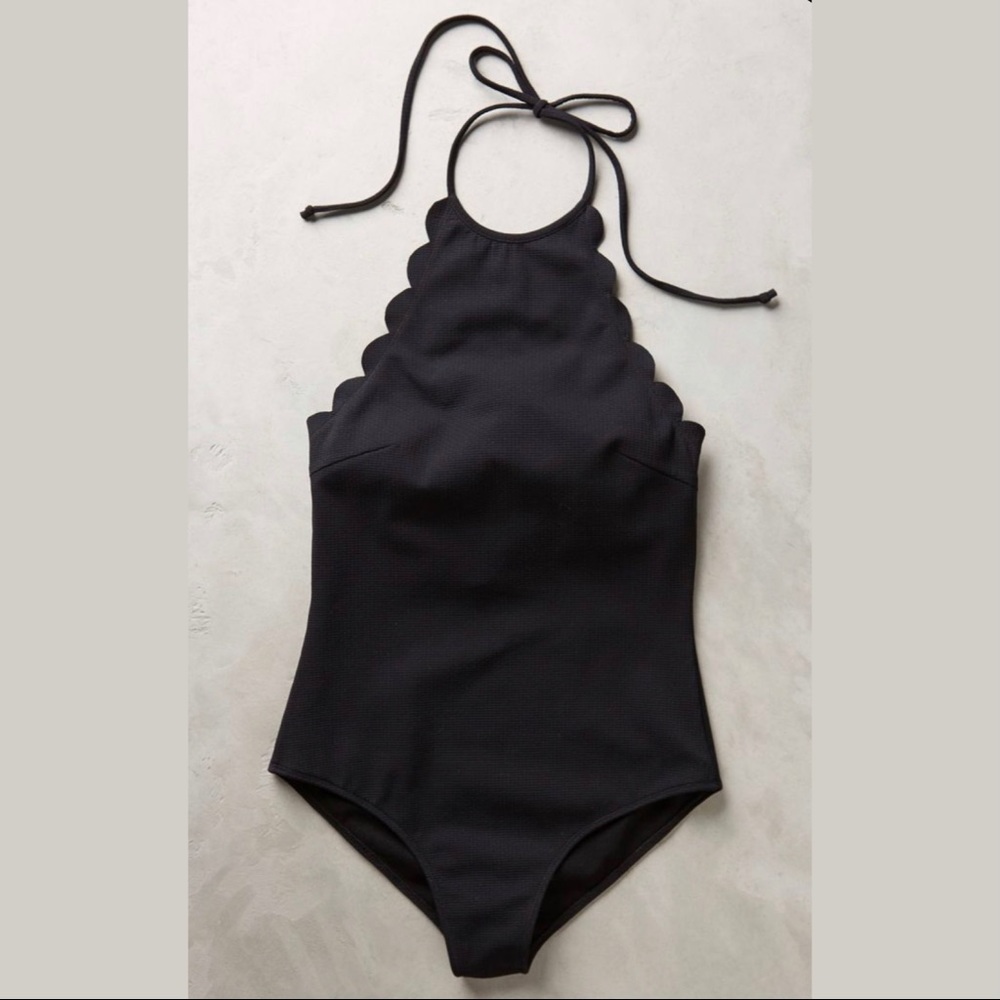 Marysia Mott Maillot Black Halter Bathing Suit